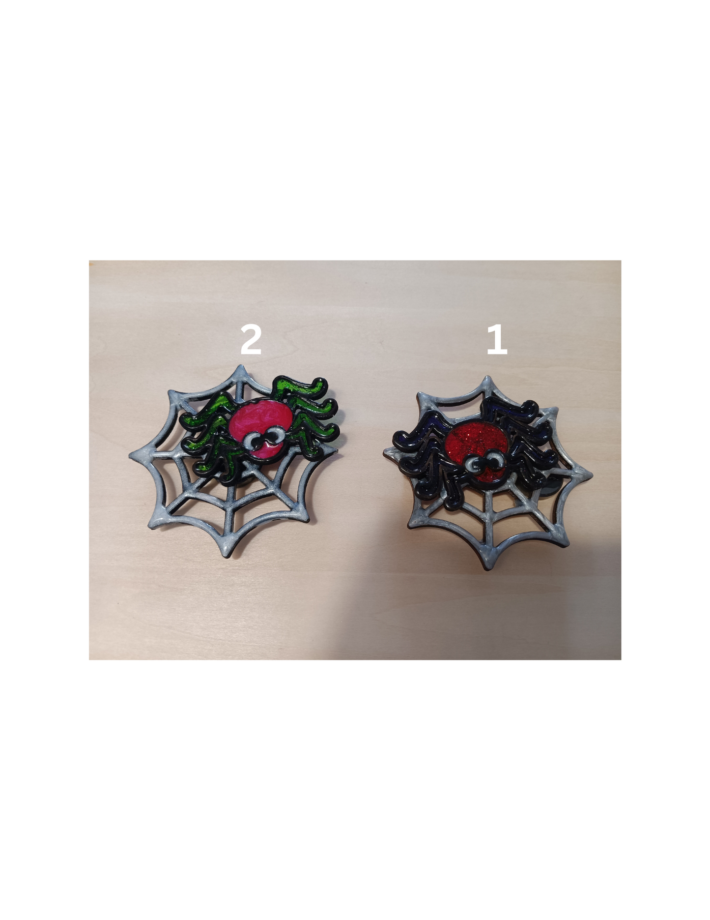 Spooky Sparkle Spiderweb Magnet - Handmade Halloween Decor