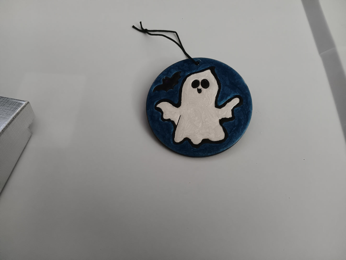 Ghost and Bat Halloweeen Ornament