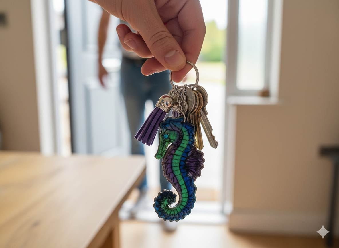 Small Seahorse Keychain