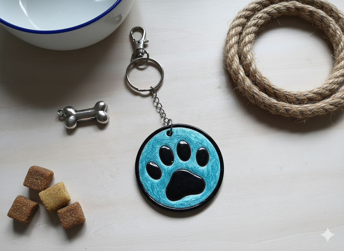 Paw Print Keychain