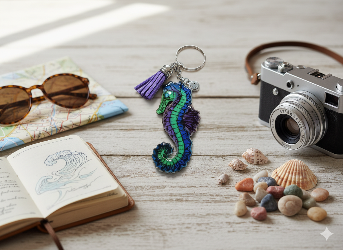 Small Seahorse Keychain