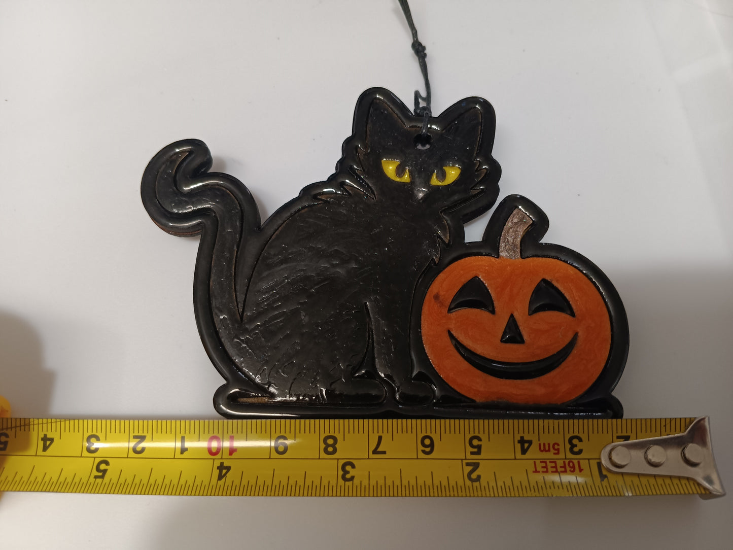 Cat and Pumpkin Ornament